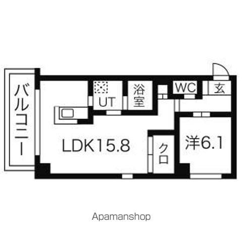 PREMIER IMMEUBLE(1LDK/5階)の間取り写真