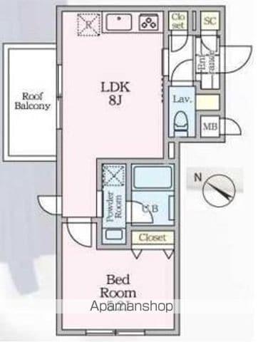 MAISON DEM HATSUDAI(1LDK/3階)の間取り写真