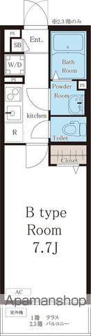 リブリ・カーサ大久保(1K/1階)の間取り写真