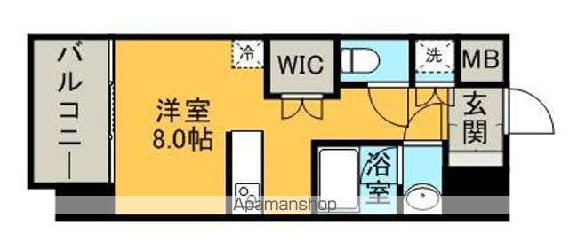 プライムアーバン薬院南(1K/6階)の間取り写真