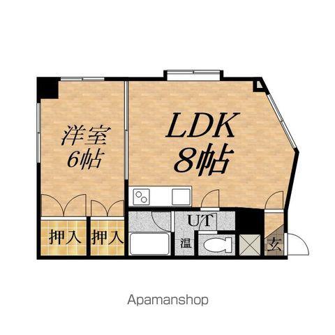 トラウテスハイム(1DK/2階)の間取り写真