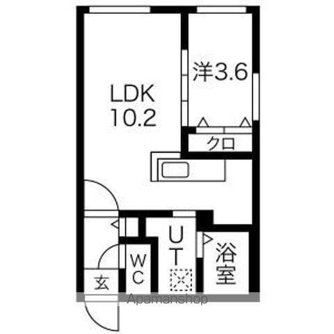 ASTAGE北9条(1LDK/5階)の間取り写真