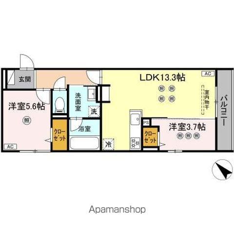 D-ROOM半道橋(2LDK/2階)の間取り写真