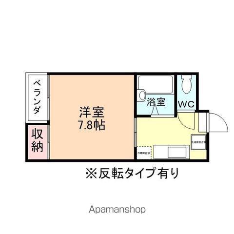 シャトル Ⅱ(1K/2階)の間取り写真