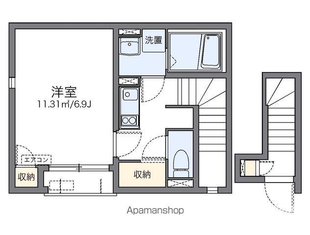 レオネクストコンフォーティア(1K/2階)の間取り写真