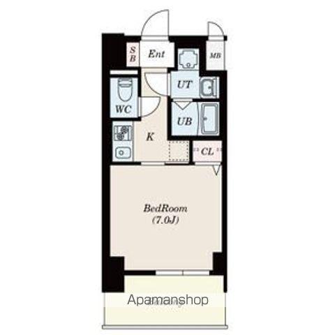 S-RESIDENCE浄心イースト(1K/13階)の間取り写真