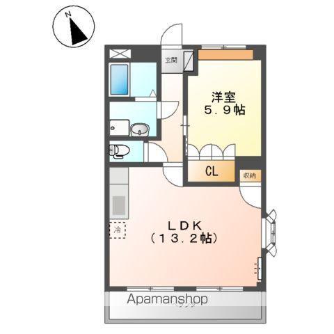 アルファルドⅡ(1LDK/2階)の間取り写真