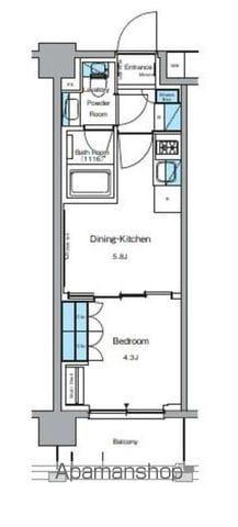 ルフォンプログレ押上イースト(1DK/6階)の間取り写真