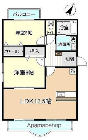 フラーリッシュマンション(2LDK/3階)の間取り写真