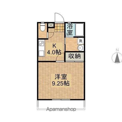 コーポ上原(1K/2階)の間取り写真
