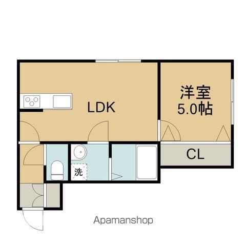 アルコリスA(1LDK/1階)の間取り写真