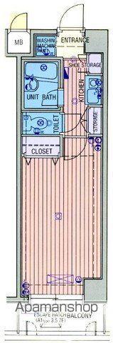 ガラ・ステージ目白(1K/3階)の間取り写真