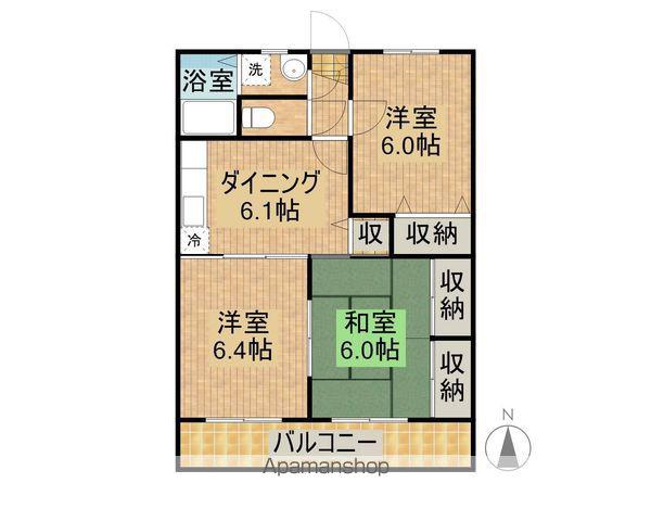 牧ビル(3DK/1階)の間取り写真
