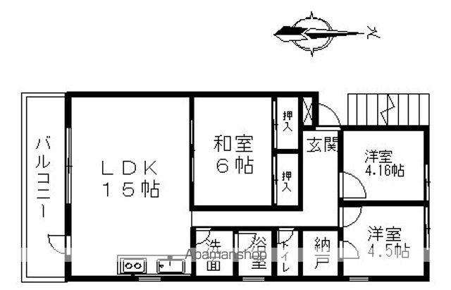 カーサ・ピネッタ(3LDK/2階)の間取り写真
