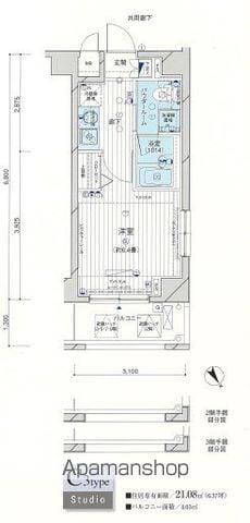 メインステージ押上Ⅲ(1K/5階)の間取り写真