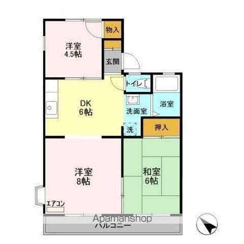 スカイハイツ池田B(3DK/2階)の間取り写真