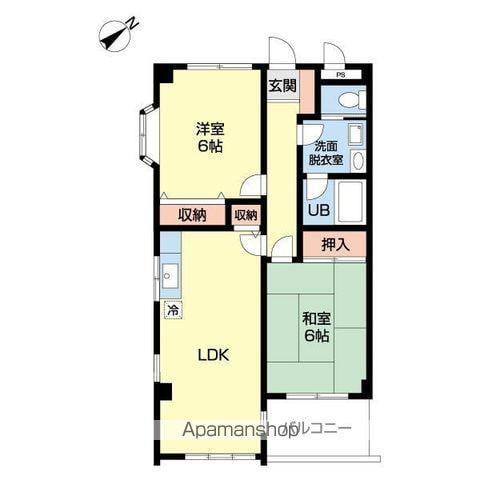 クオーレ都町(2LDK/2階)の間取り写真