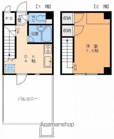 エンブレム山越(1K/6階)の間取り写真