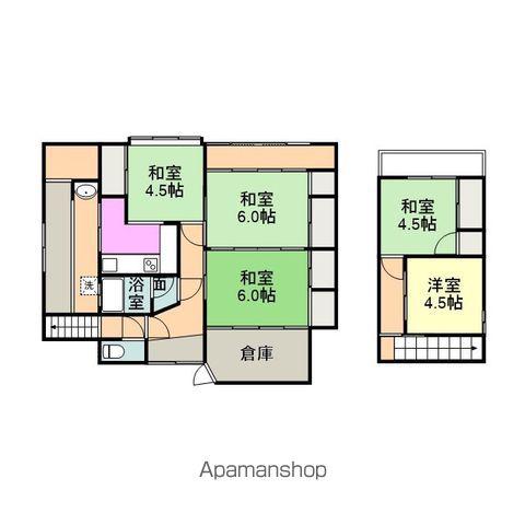 山陽本線 南岩国駅 徒歩17分 2階建 築56年(5K)の間取り写真