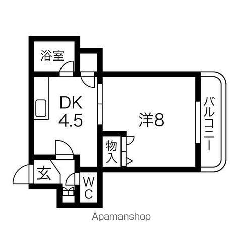 グレース22(1DK/2階)の間取り写真