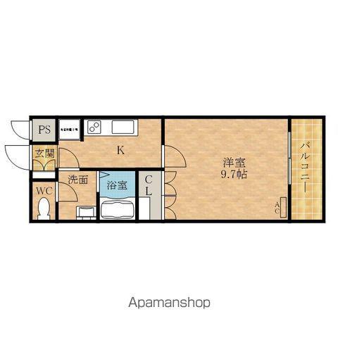 レジオンドヌール(1K/2階)の間取り写真