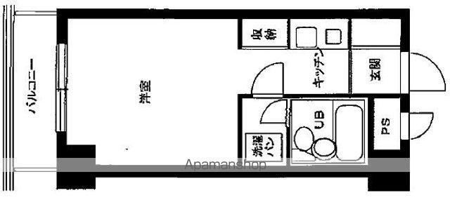 ライオンズマンション新宿東公園(1K/7階)の間取り写真