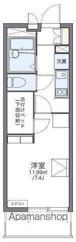 レオパレスモリエール Ⅱ(1K/3階)の間取り写真