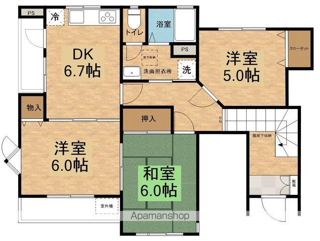 ルーヴパルクC棟(3DK/2階)の間取り写真
