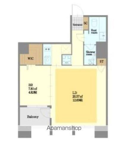 RE BLDG(1LDK/10階)の間取り写真