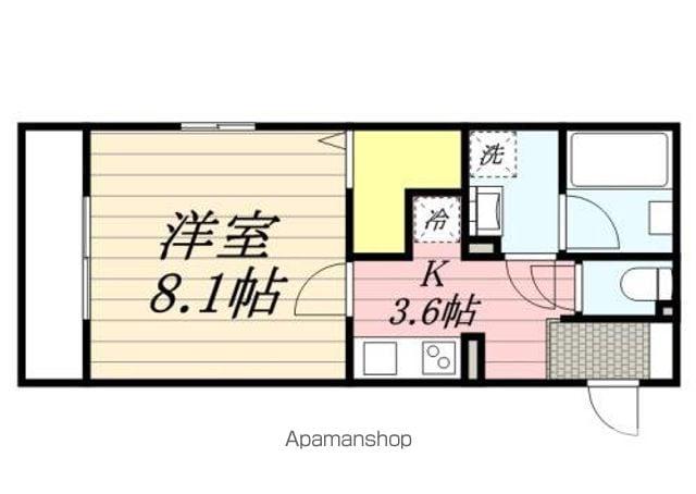ガーデンテラス・クー(1K/1階)の間取り写真