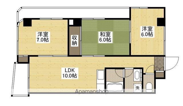 山根ビル(3LDK/6階)の間取り写真