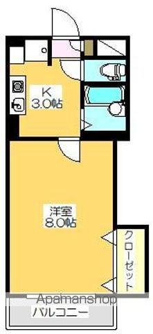 グランドジョラス(1K/2階)の間取り写真