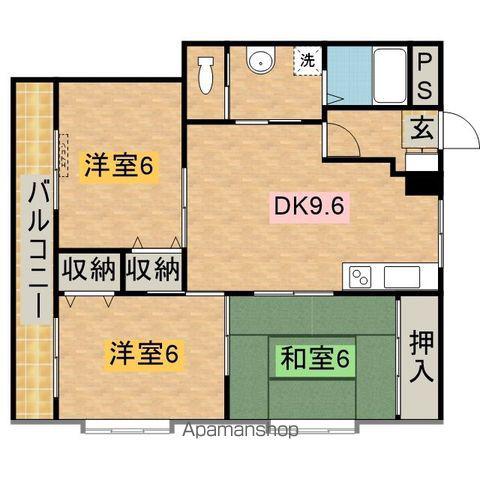 メゾンフレシュ(3DK/3階)の間取り写真
