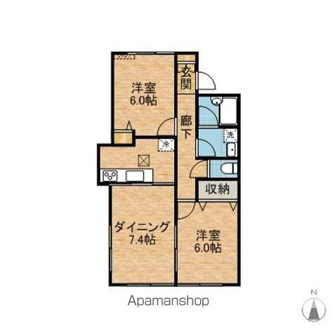 アーバニズム70(2LDK/2階)の間取り写真
