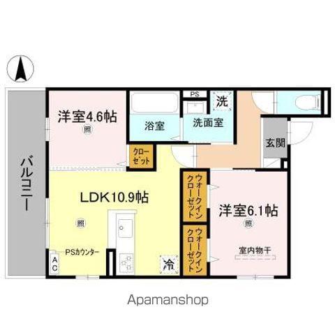 スペチアーレくいな橋(2LDK/3階)の間取り写真