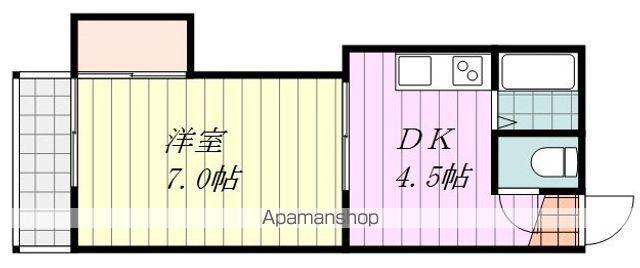 城北サンハイツ(1DK/3階)の間取り写真