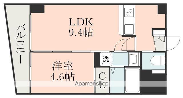AXIS神水(1LDK/6階)の間取り写真
