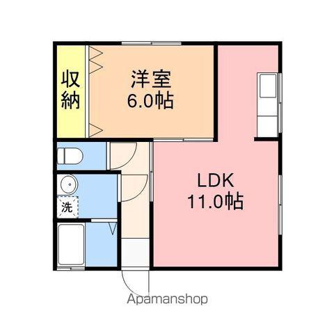 パレット(1LDK/1階)の間取り写真