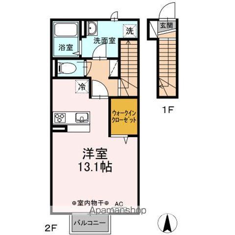 ヴィル・トランキル大森(ワンルーム/2階)の間取り写真