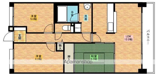 ロイヤルエイトコートⅠ(3LDK/4階)の間取り写真