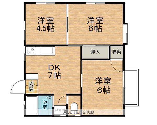 ソフィアⅡ(3DK/1階)の間取り写真