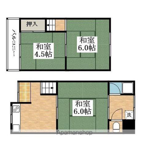 松原市西野々テラス(3K)の間取り写真