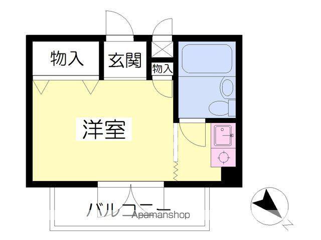 サンプラザベビードール(ワンルーム/2階)の間取り写真