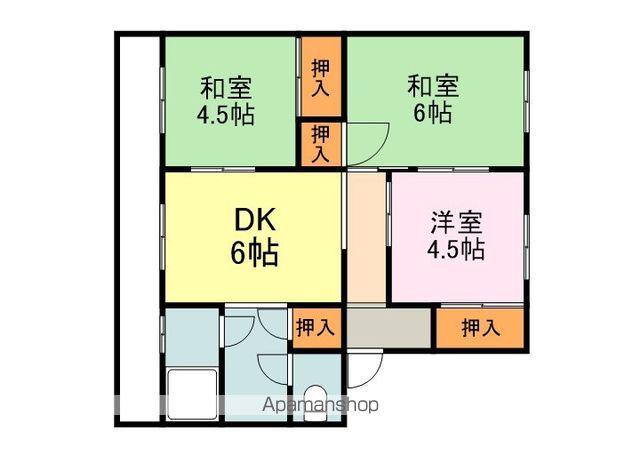 グランマップス春日(3DK/2階)の間取り写真