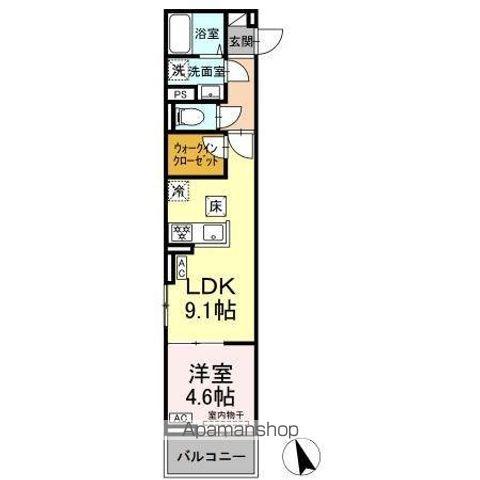 セレスティア池袋立教通(1LDK/1階)の間取り写真