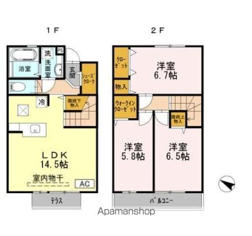 コート坂本(3LDK)の間取り写真