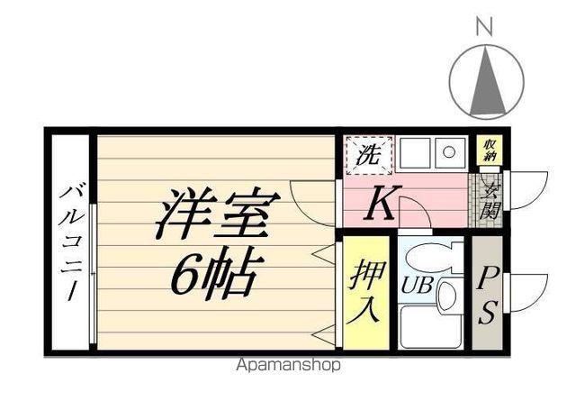 パークサイド早稲田3(1K/4階)の間取り写真
