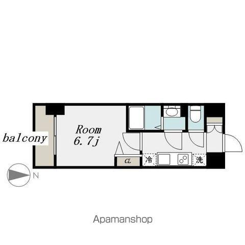 プレサンス上前津エレスタ(1K/14階)の間取り写真
