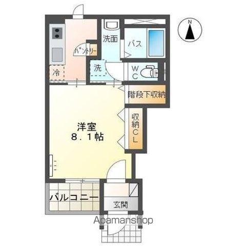 スリジエ A(1K/1階)の間取り写真