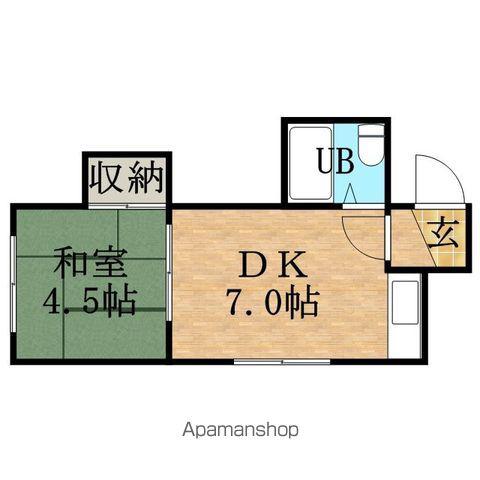 サンクレスト白石 C棟(1DK/2階)の間取り写真